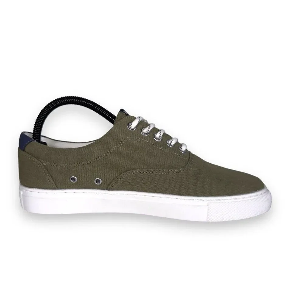 J. Crew Explorer Canvas Casual Sneakers Olive‎ Green AW265 Men's 7 Women's 9